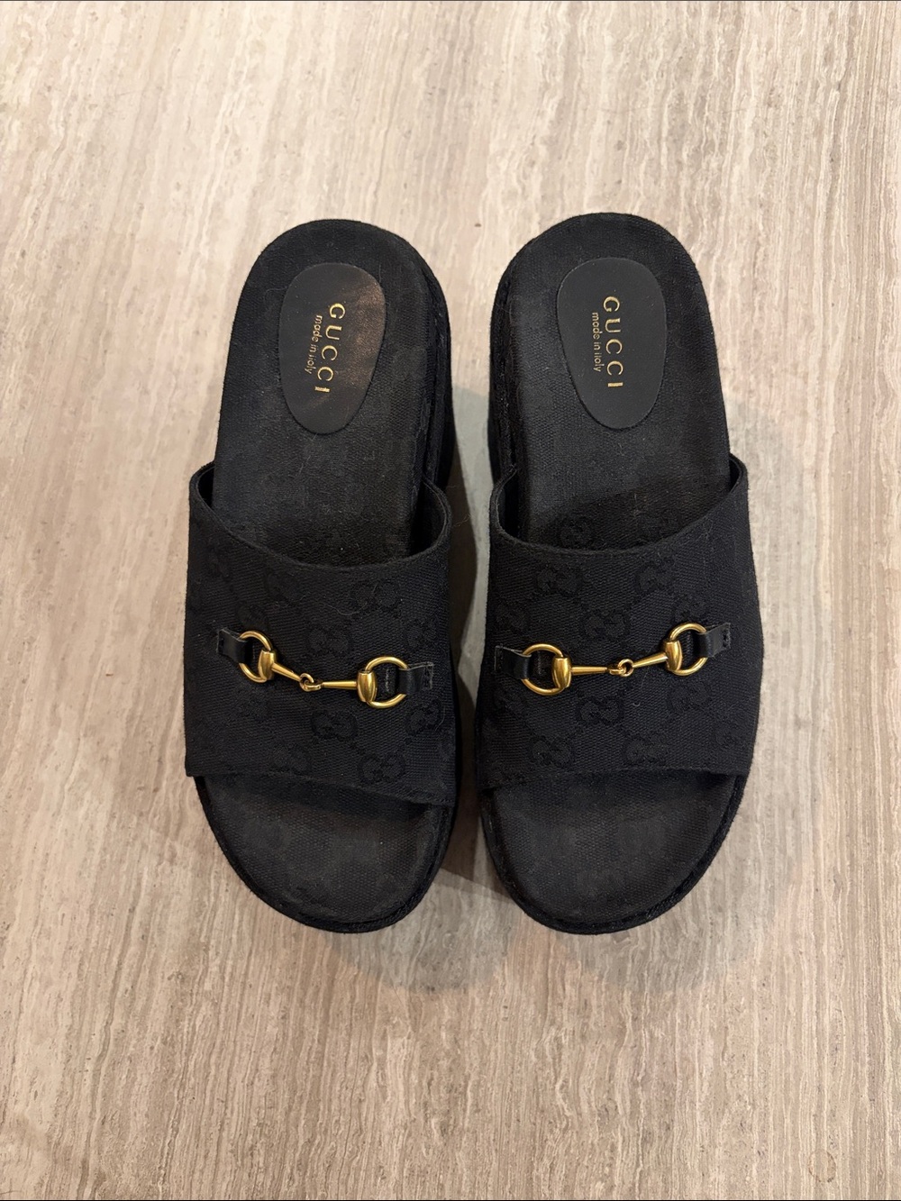 Gucci Logo Horse Bit Platforms